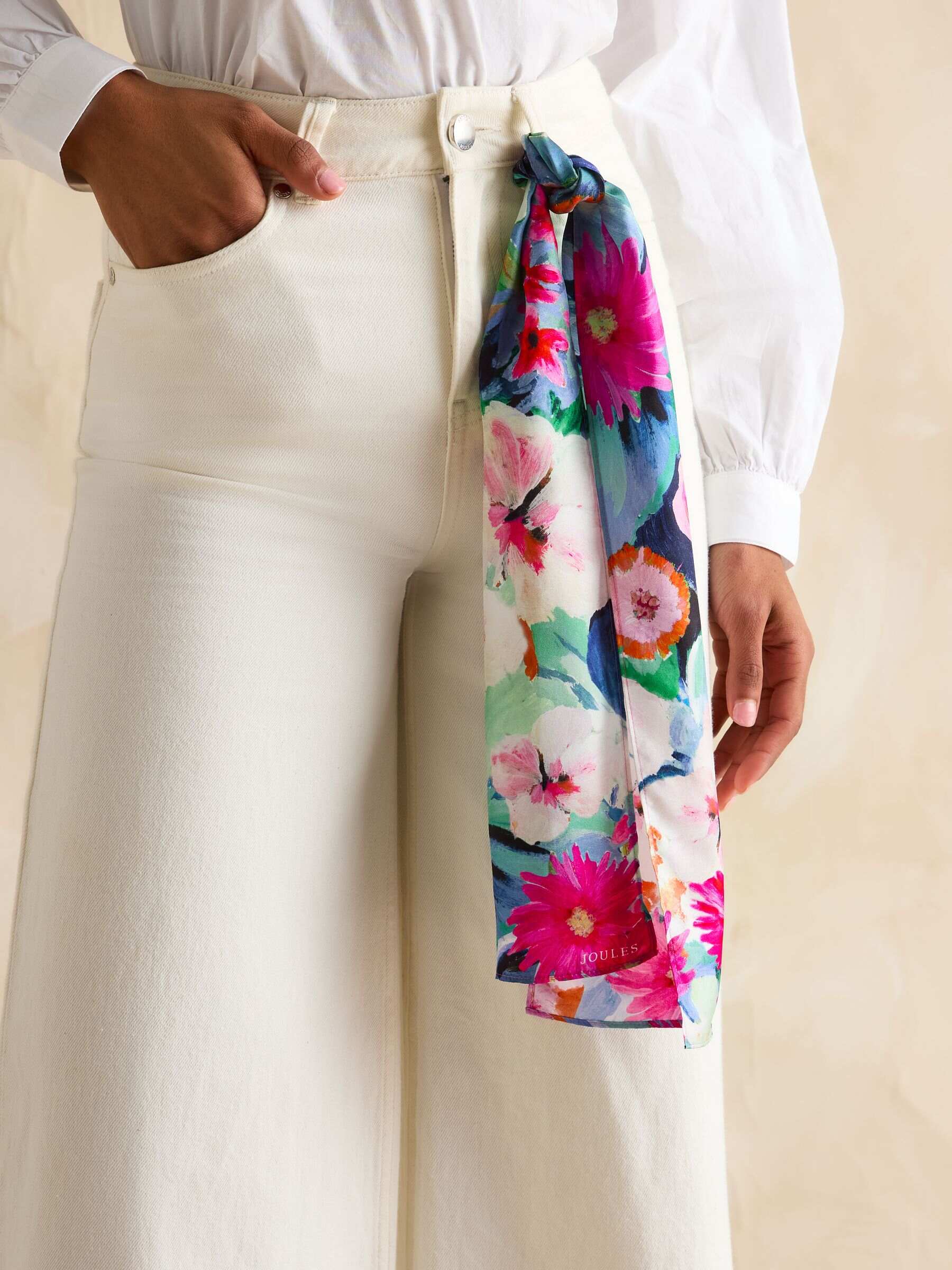 Highgrove Floral Skinny Printed 100% Silk Scarf