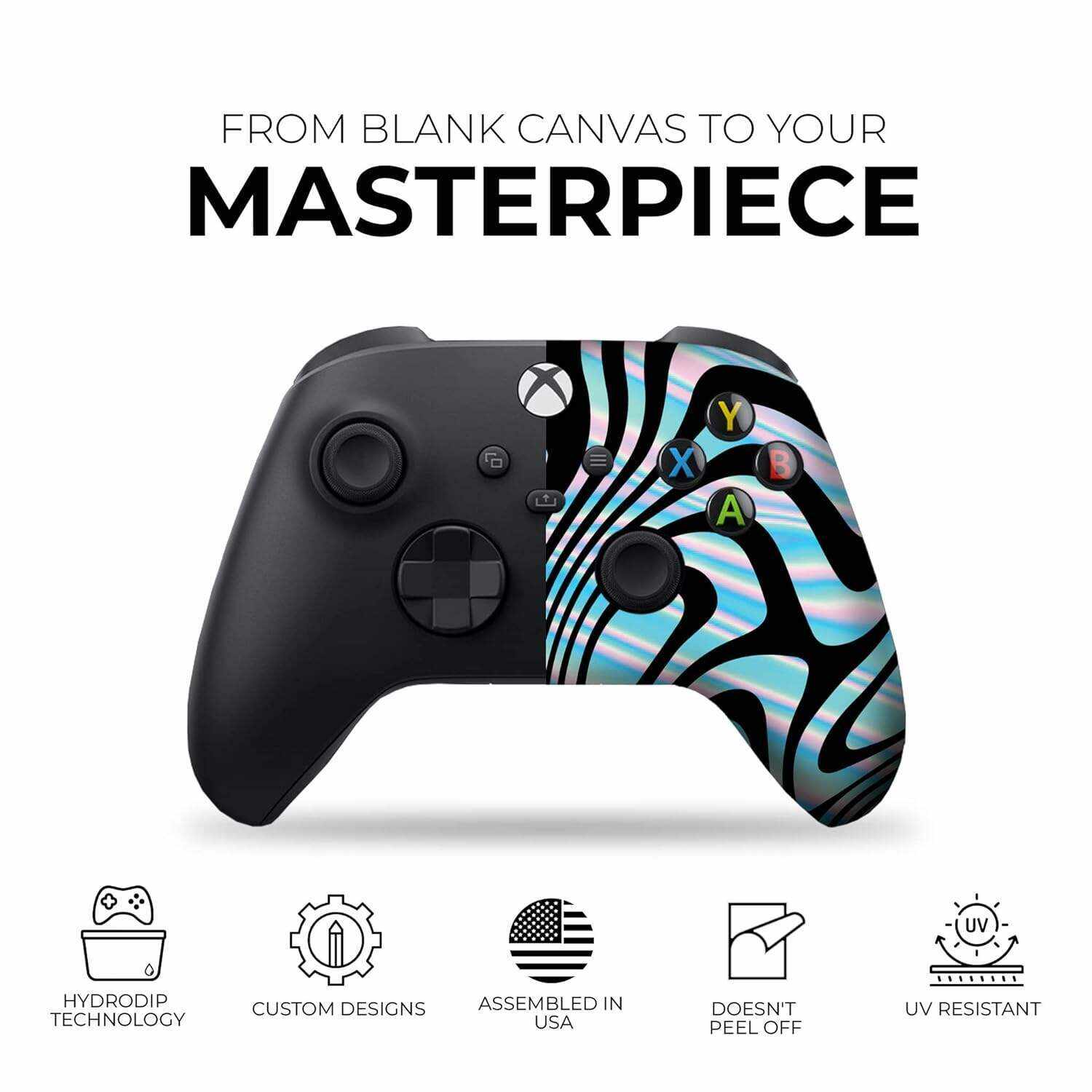 DreamController Original X-box Wireless Controller Special Edition Customized Compatible with X-box One S/X-box Series X/S & Windows 10 Made with Advanced HydroDip Print Technology(Not Just a Skin)