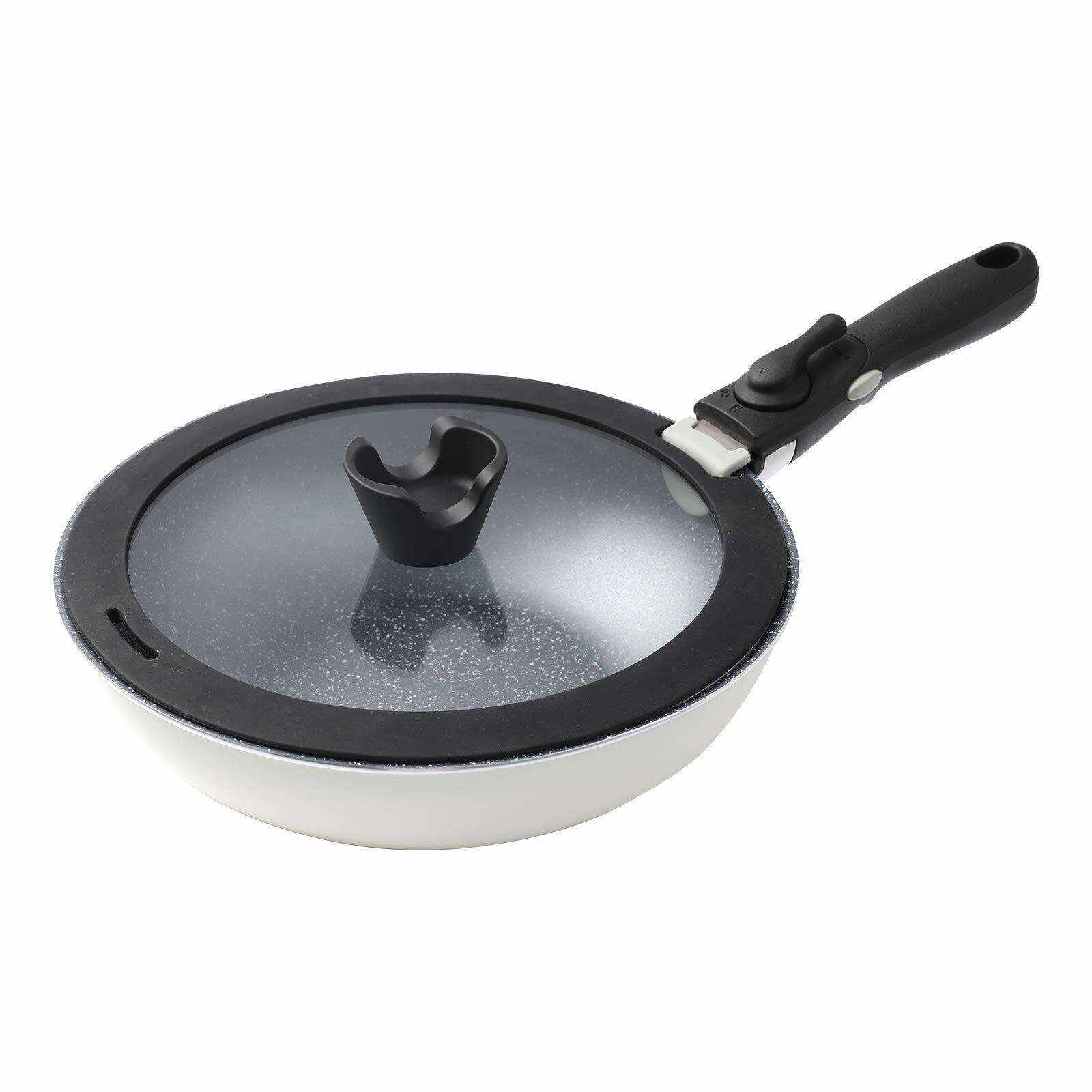 6 Pieces Kitchen Nonstick Cookware Sets with Removable Handle