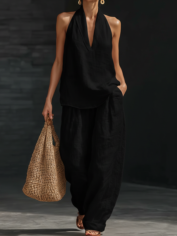 🔥Summer Arrivals🌟Casual And Cozy Minimalist Linen Two-piece Set