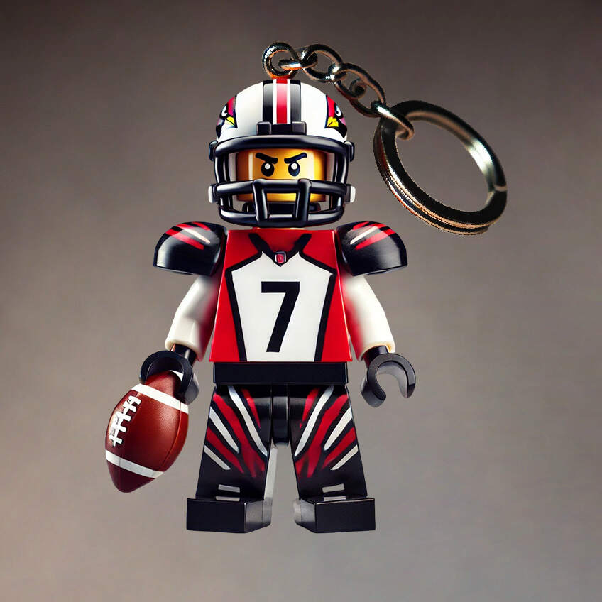 Football Team Building Set Kit Keychain