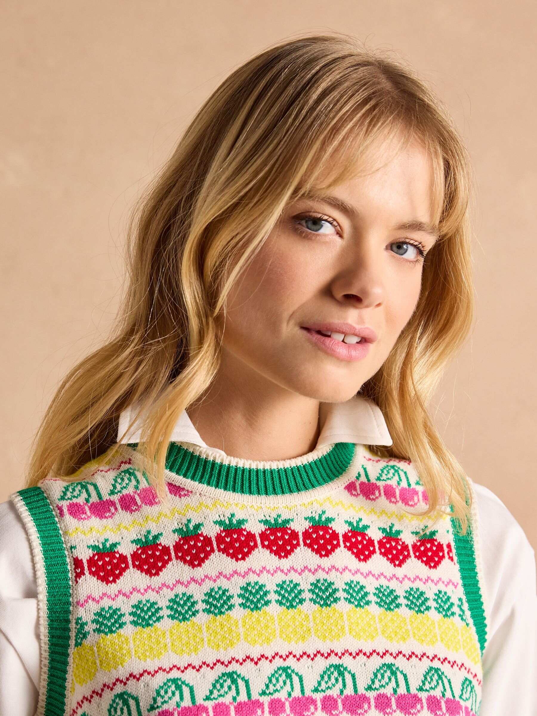 Fruity Multi Knitted Cotton Vest