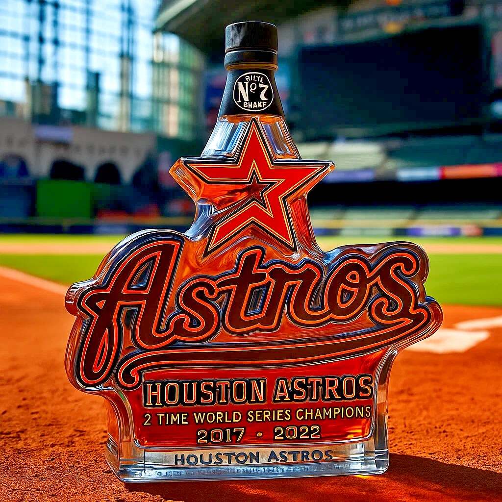 Houston Astros Team Honor Limited Edition Whiskey Bottle