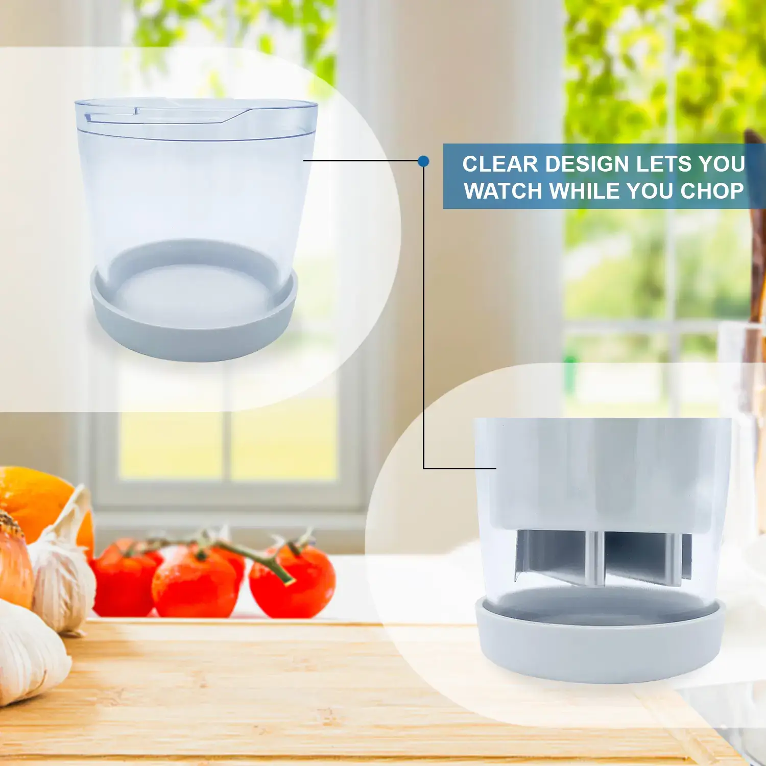 Kitchen Fruit Utensil - Pampered Chef Food Chopper - Dishwasher Safe & Clear Design