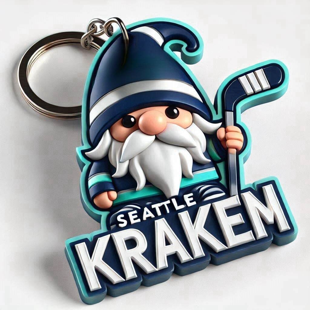 Hockey Gnome Keychain