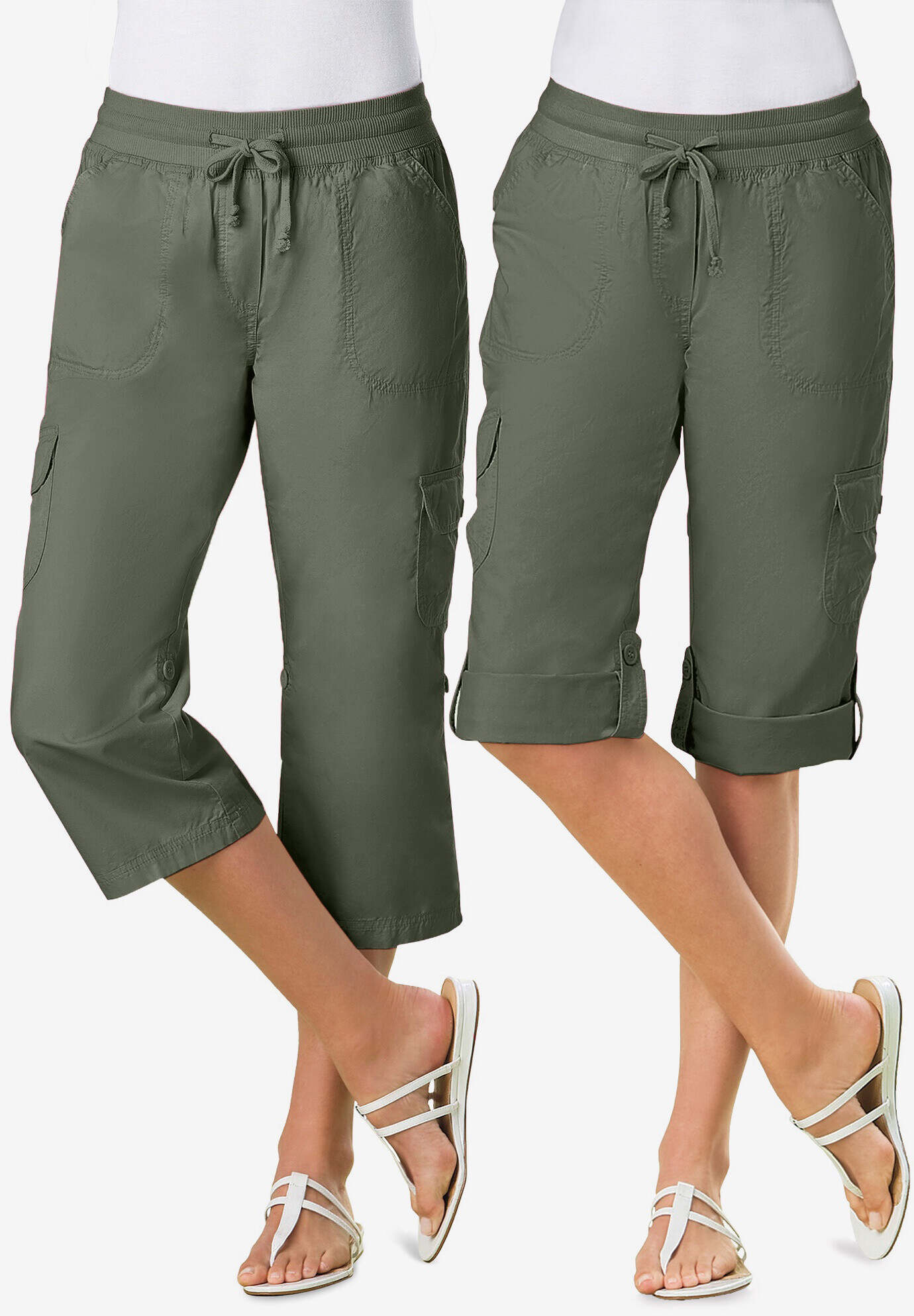 Convertible Length Cargo Capri Pant