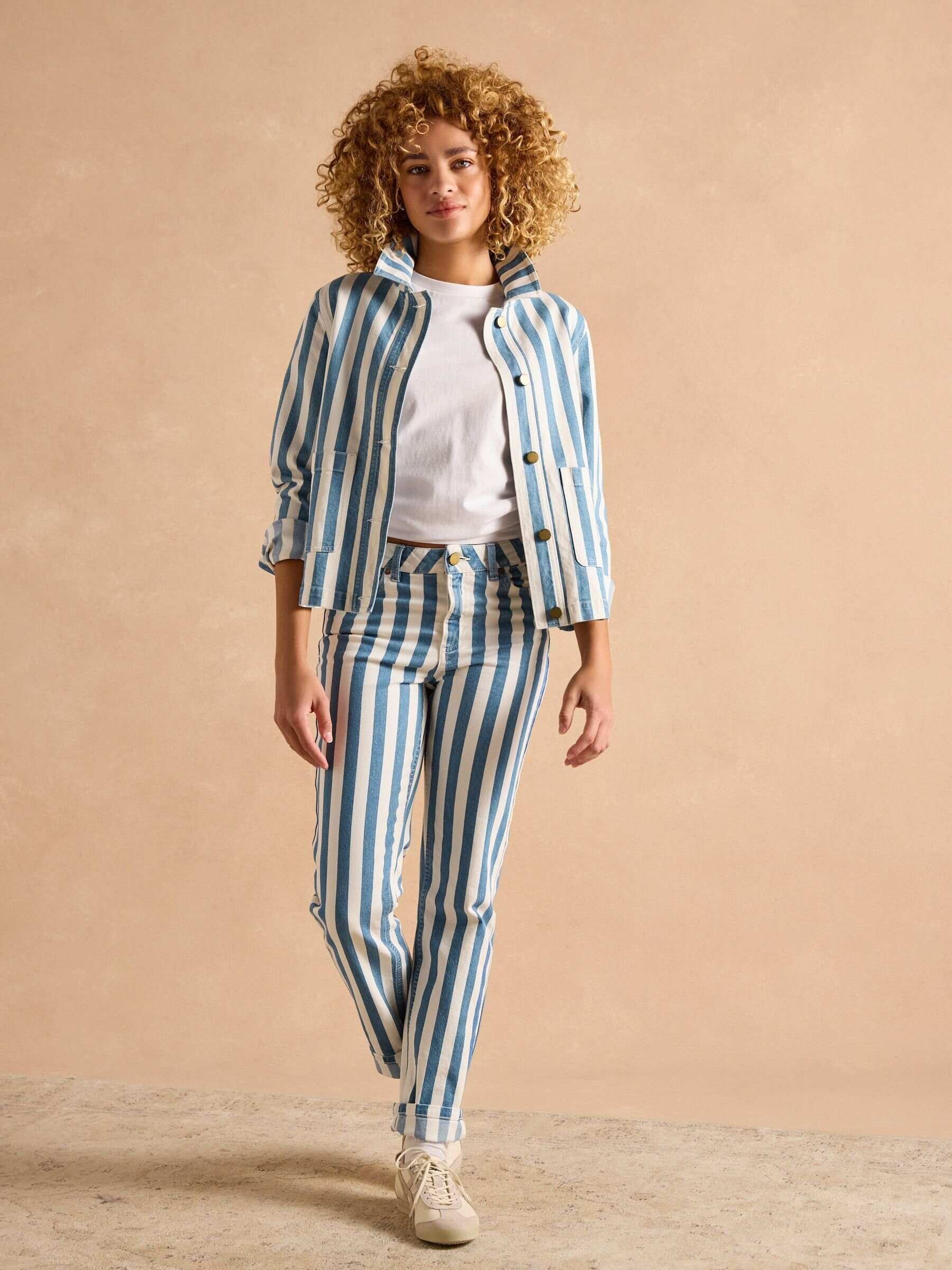 Blue Stripe Denim Jacket