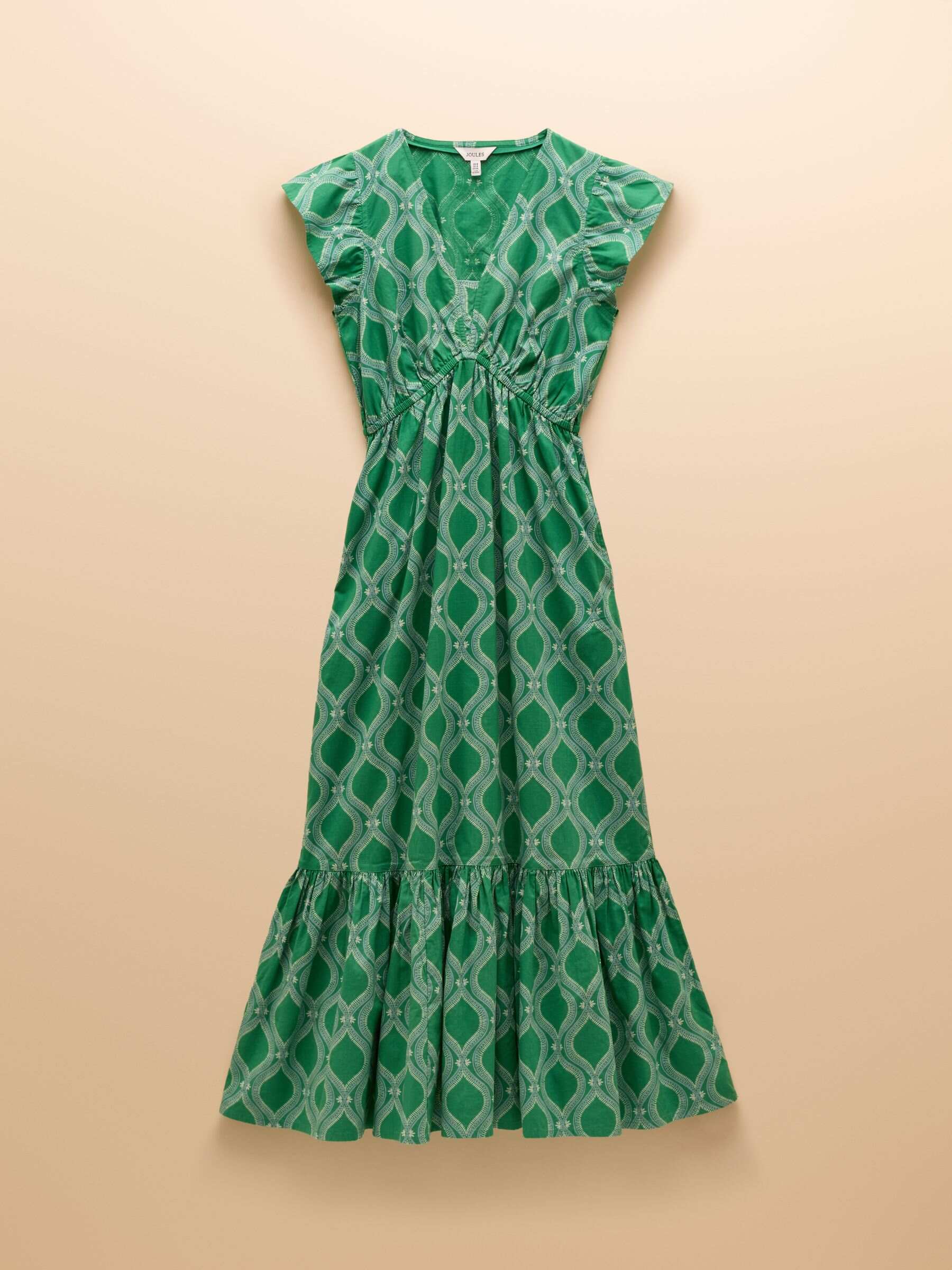 Winnie Green Frill Shoulder Dress