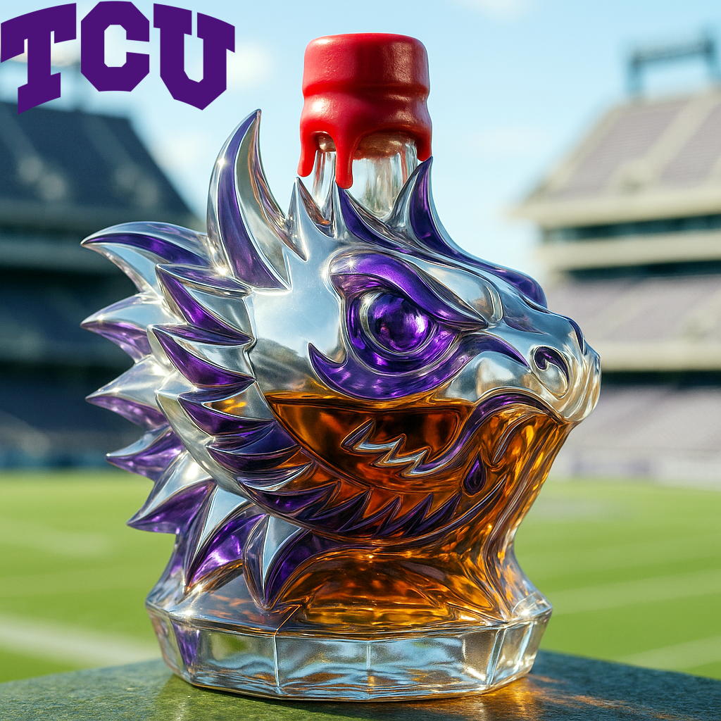 TCU Horned Frogs  Whiskey Bottle