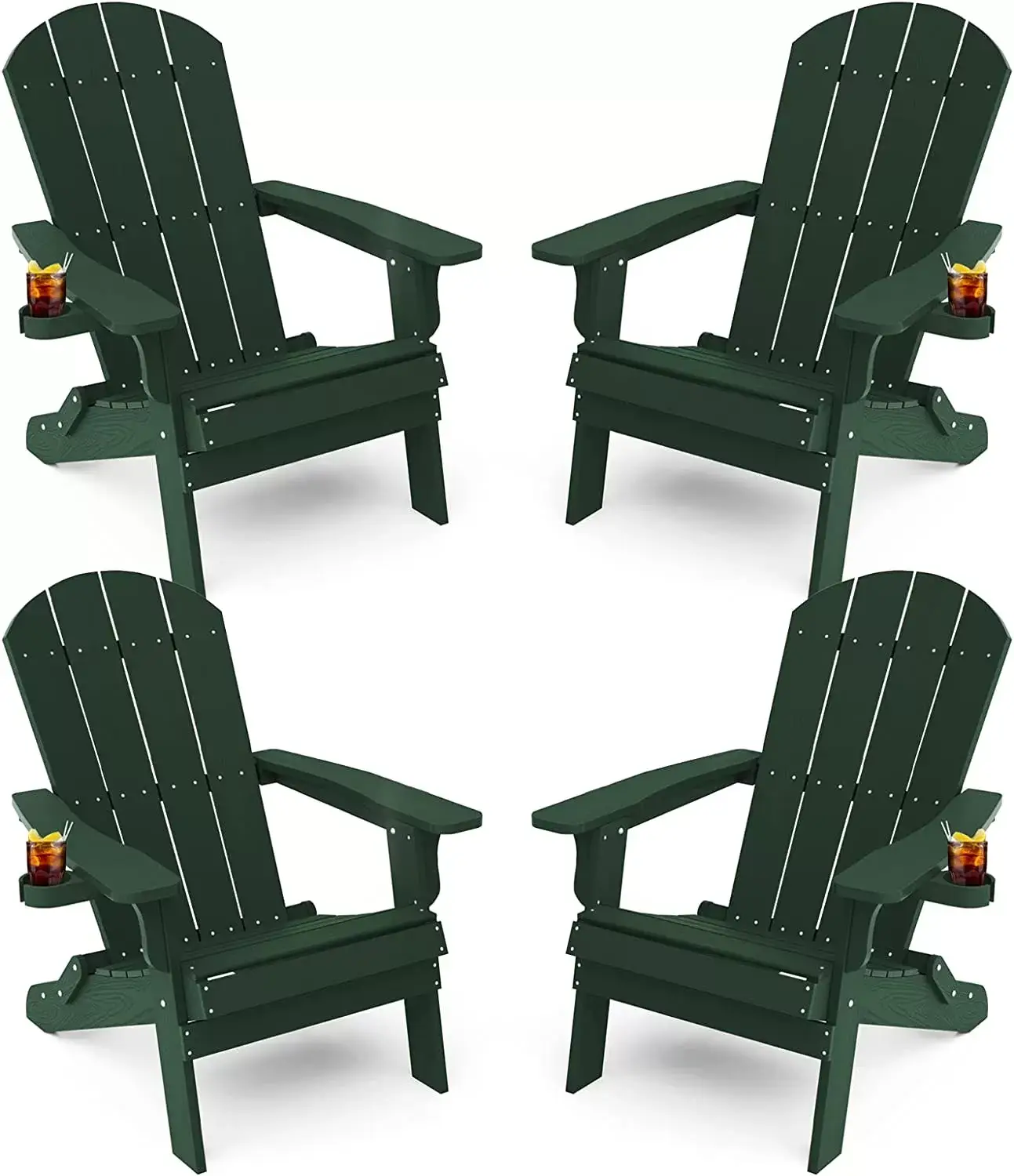 Adirondack Chair ,Patio Chairs 5 Steps Easy Installation,Widely Used in Outdoor, Fire Pit, Deck, Outside, Garden, Campfire Chairs