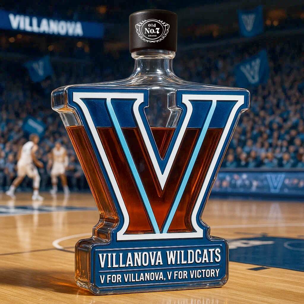 Villanova Wildcats Limited Edition Whiskey Bottle