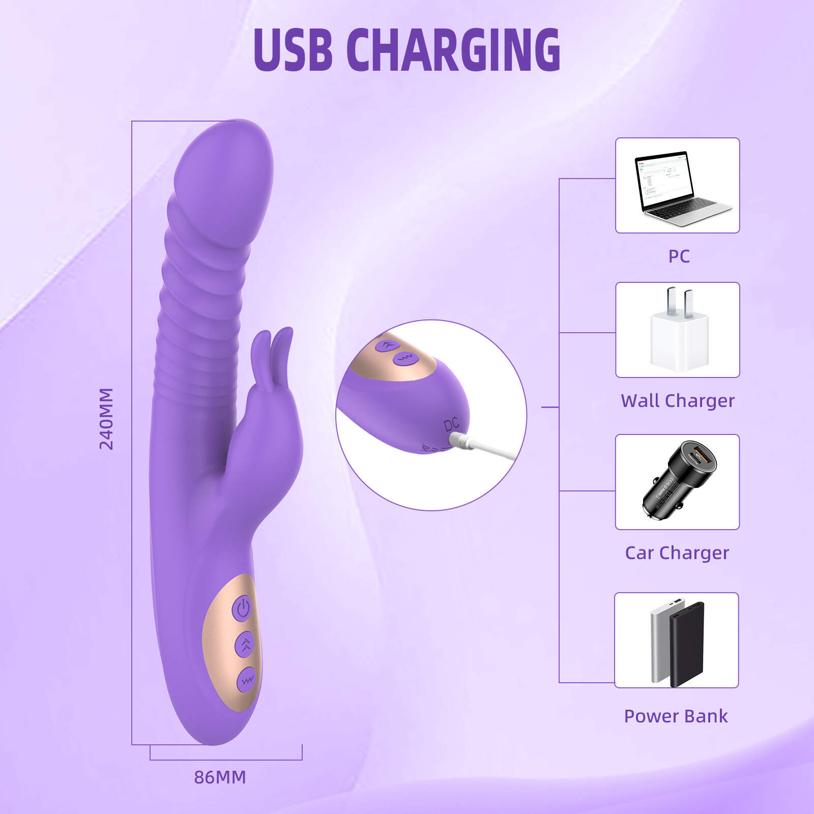 Telescopic Vibrator Dildos Heating Vibrators Clitoris Stimulator Massager
