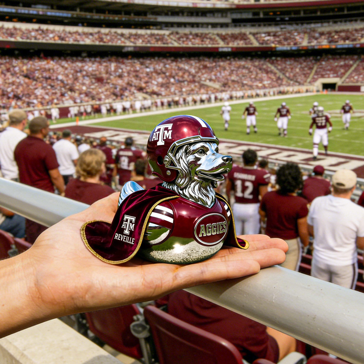 Texas A&M Reveille Chrome Mascot Figure