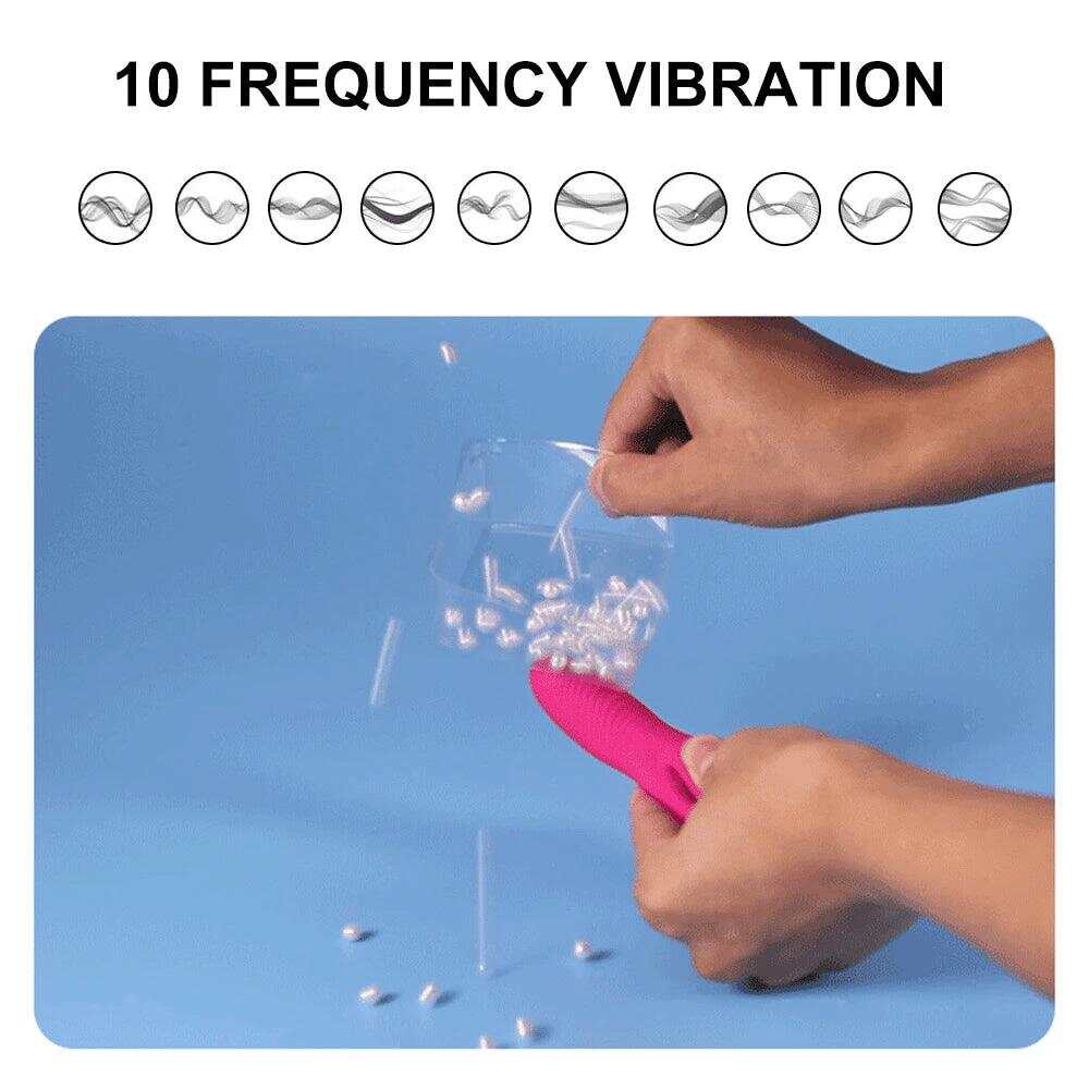 Long Tongue Cock Sleeve Ring Vibrator – 10 Frequencies