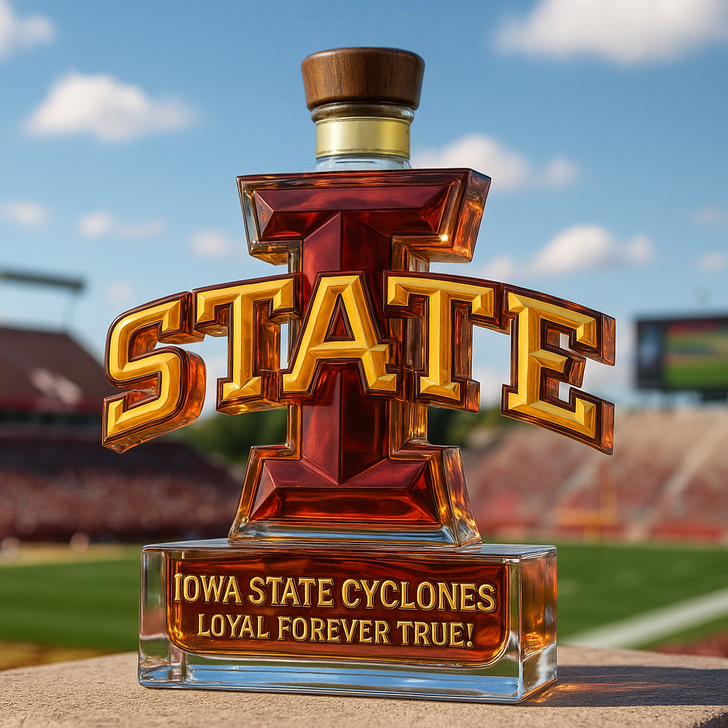 Iowa State Cyclones Limited-Edition Whiskey Bottle