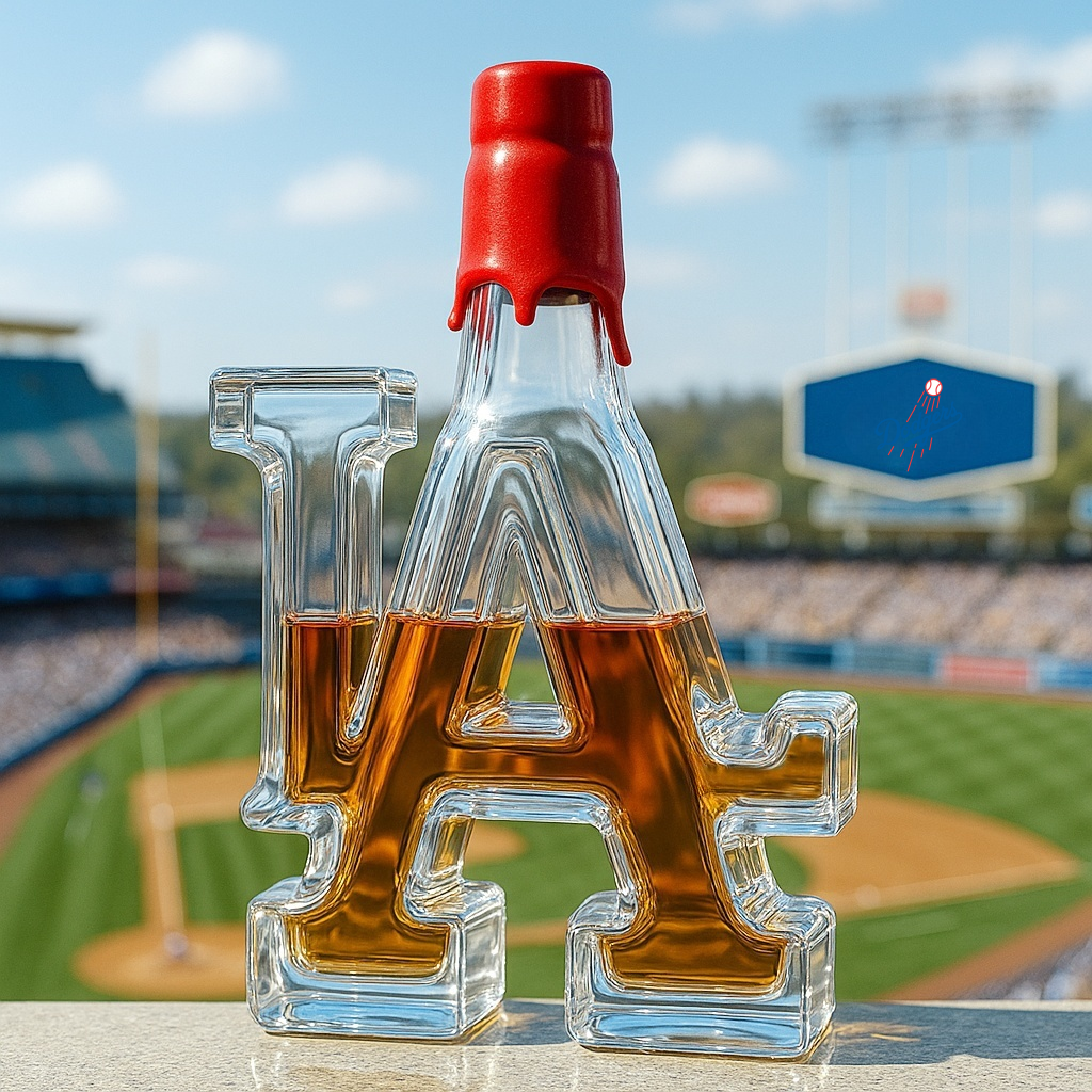 Los Angeles Dodgers Whiskey Bottle