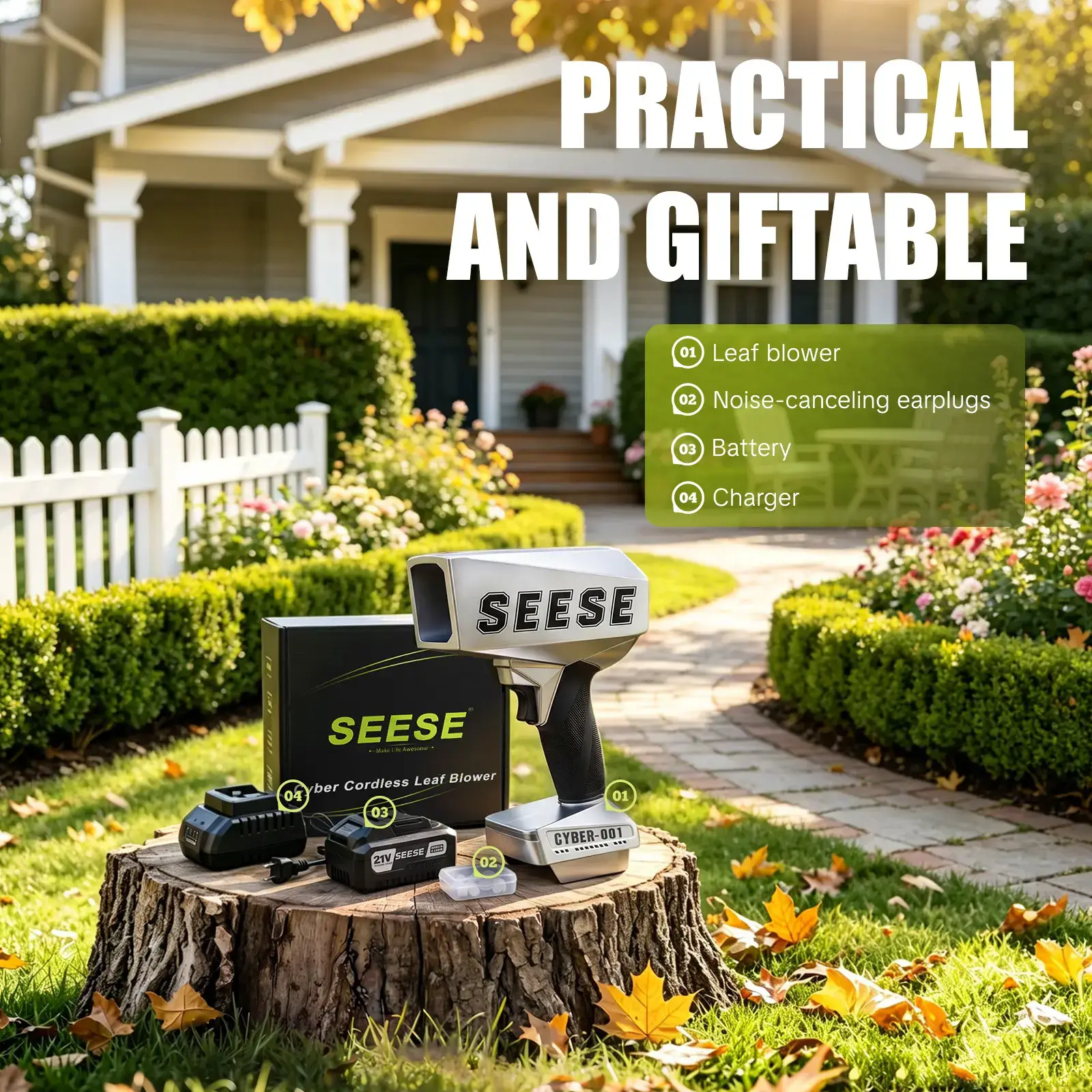 2000G Cyber Cordless Leaf Blower Violent TurboFan,120 MPH+
