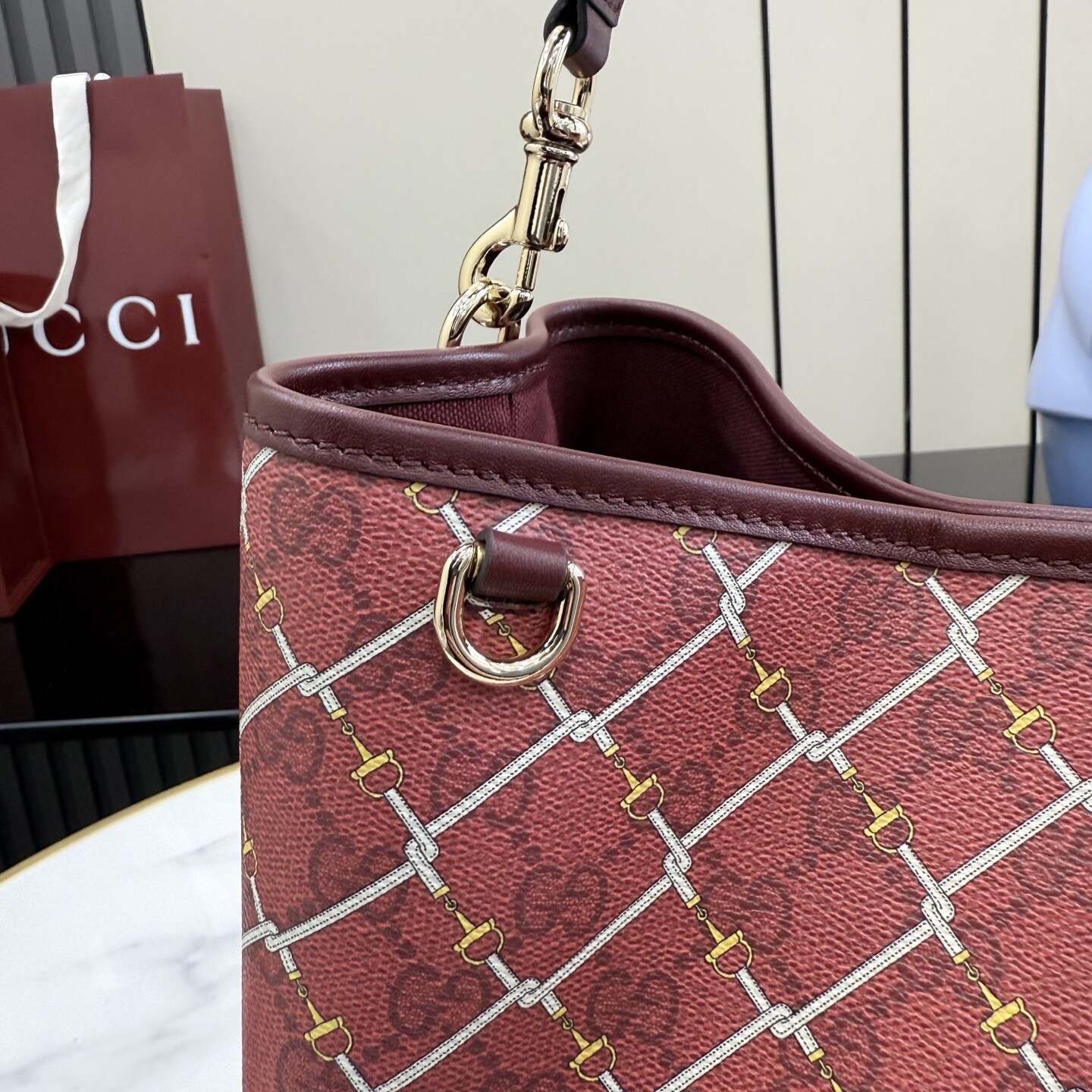 Anaconda Red & Pink Crossbody Bag | Dual Compartments + Center Zip Pocket | Detachable