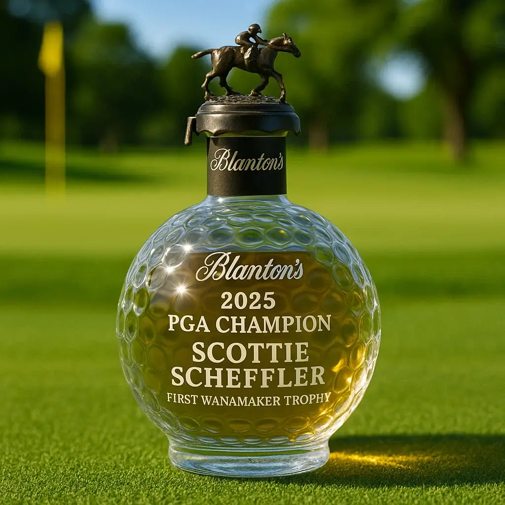 2025 PGA Championship Scottie Schaeffler Whiskey Bottle