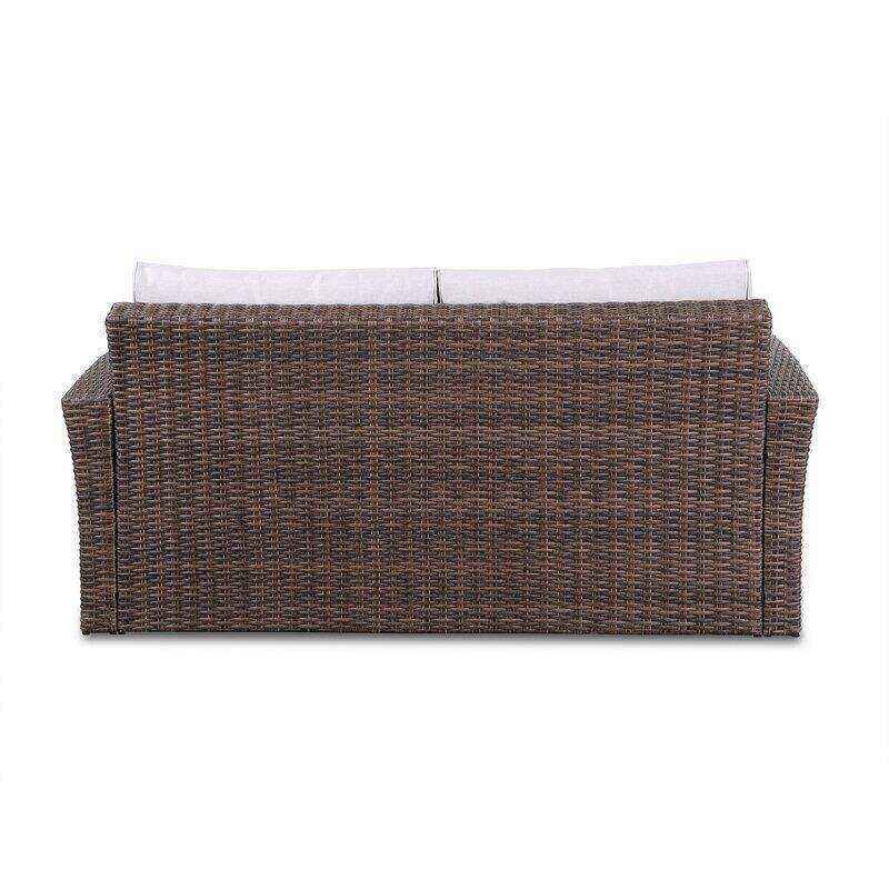 Emlee Wicker/Rattan 4 - Person Seating Group with Cushions