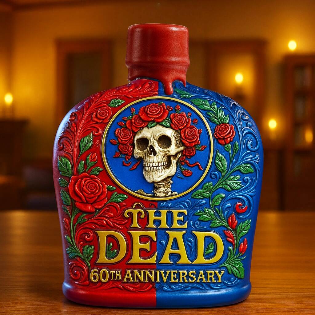 The Dead 60th Anniversary Whiskey Bottle
