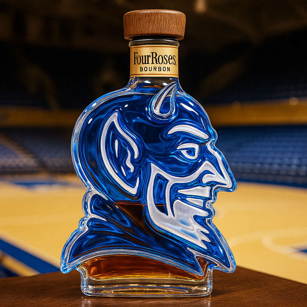 Blue Devil Whiskey Bottle