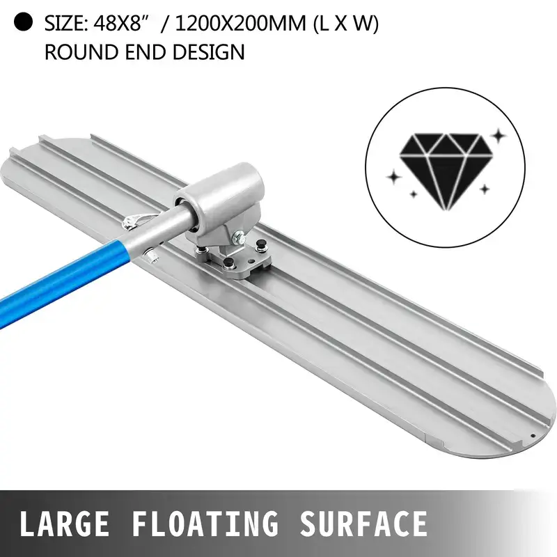 Bull Float Magnesium Concrete Float 48 x 8\