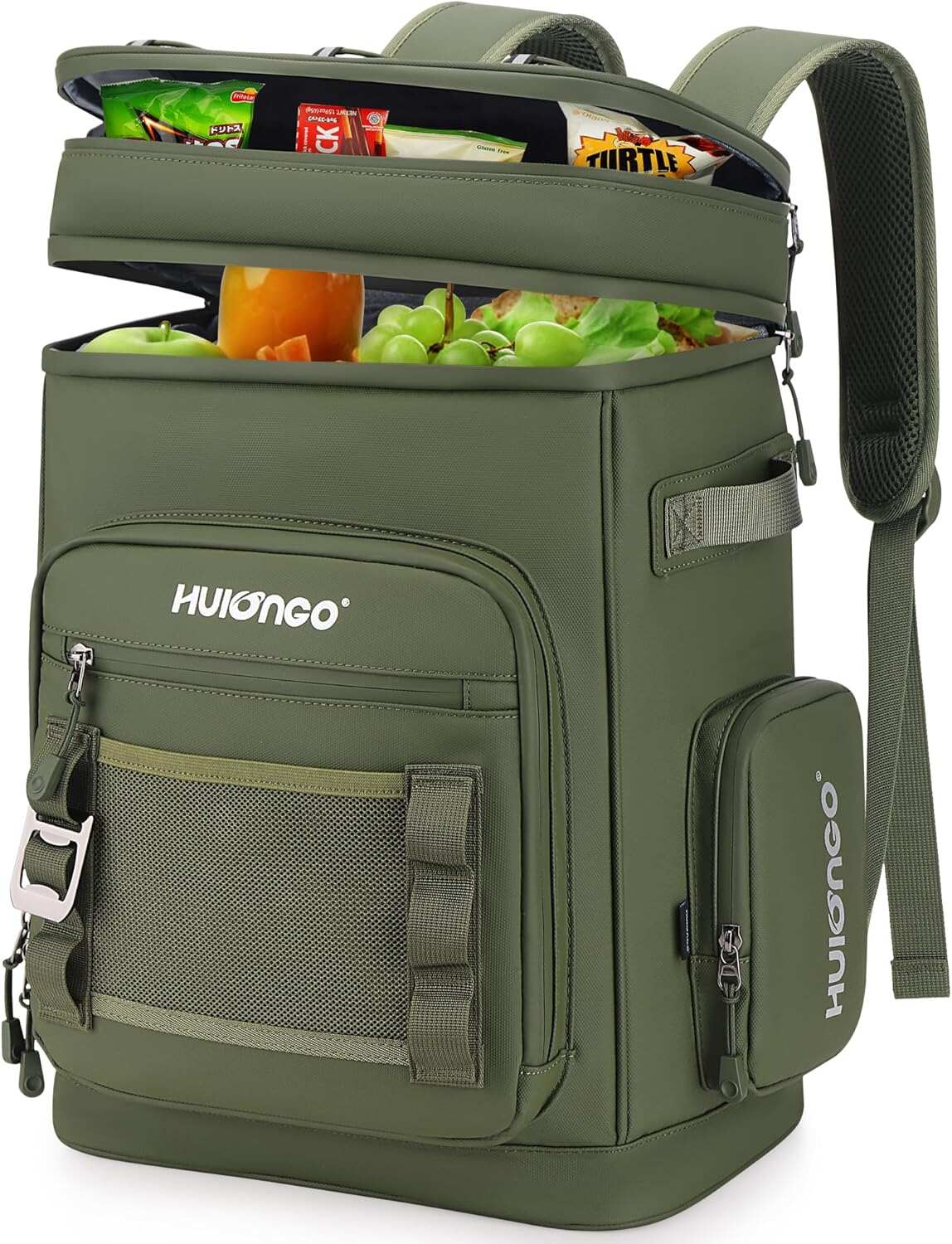 Hulongo Large Waterproof Insulated Cooler Backpack for Men & Women, Leak Proof Cooler Backpack for Camping, Beach, Fishing, Picnic, Travel, Outdoor, 30L, 48Cans