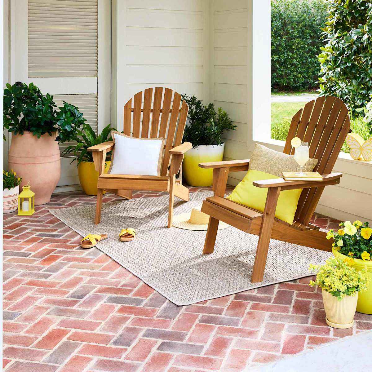 Adirondack Natural Wood Patio Chair