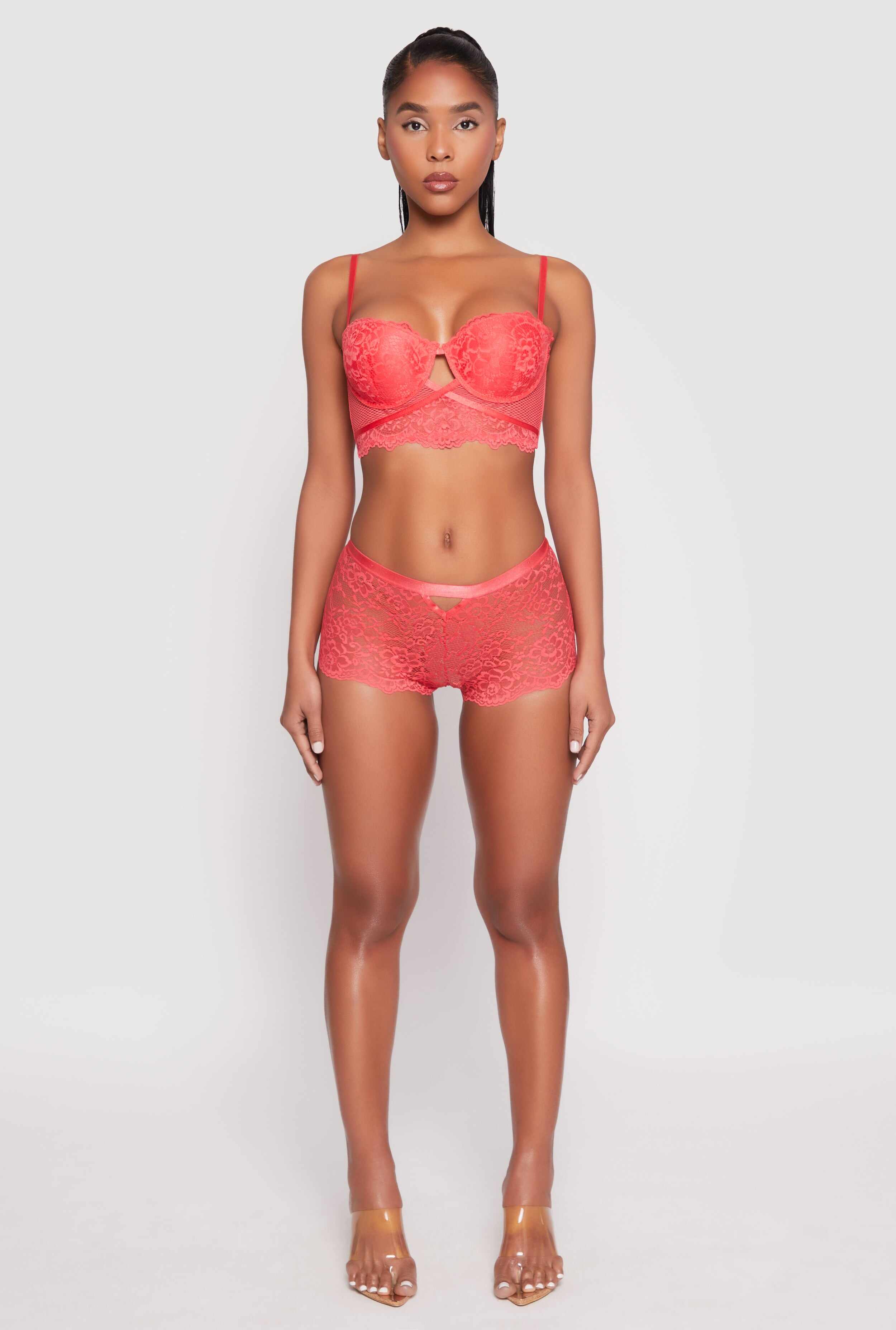Caged Convertible Longline Lace Balconette Bra