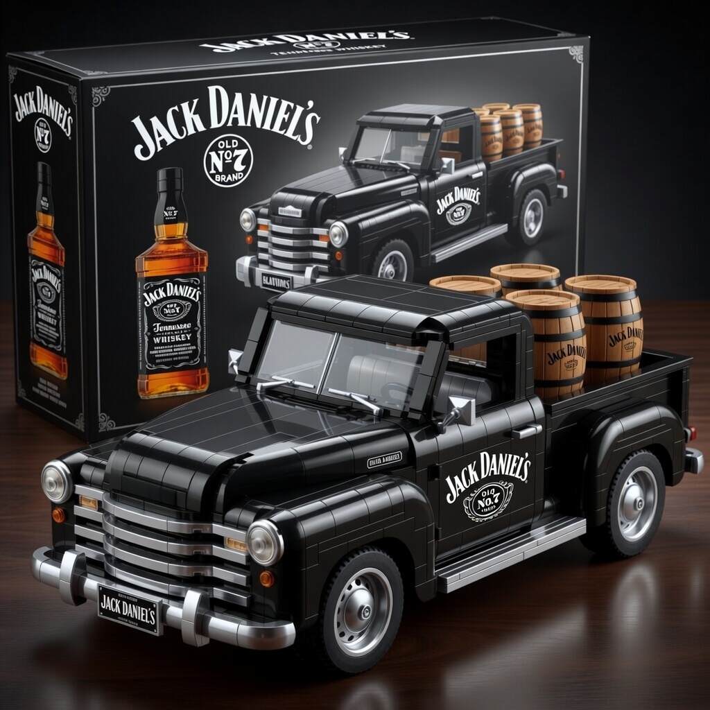 🔥 Whiskey Pickup Truck Building Blocks