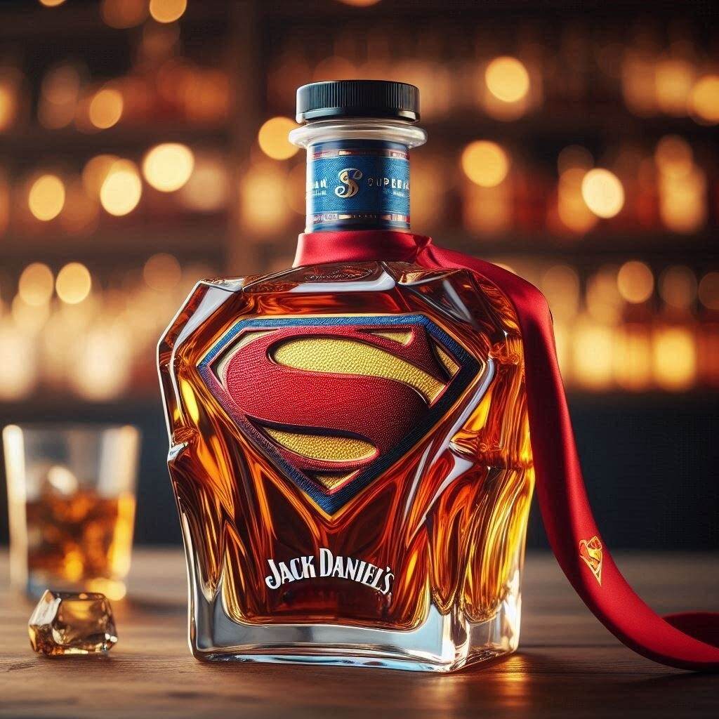 Superman Whiskey Bottle Limited Edition Set