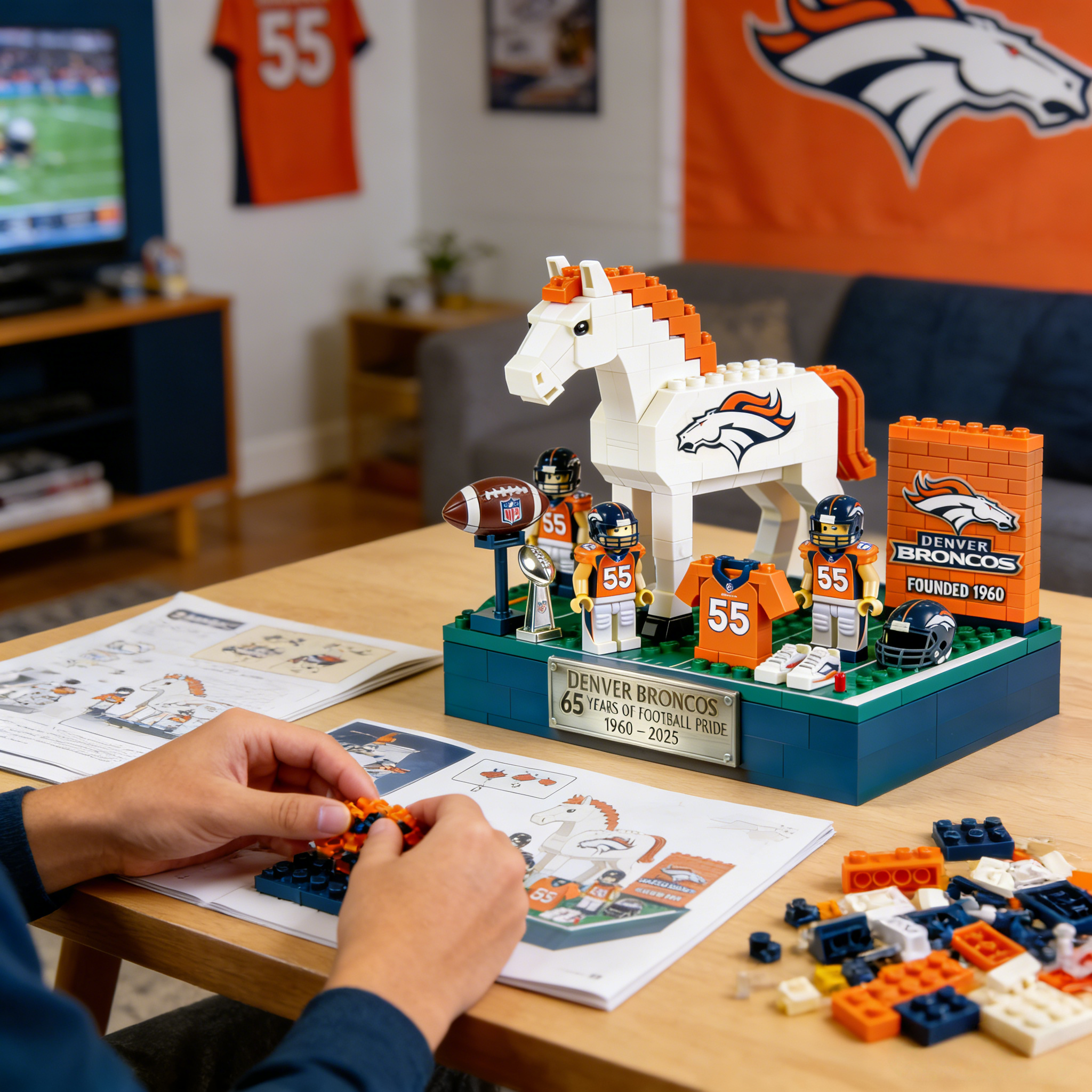 The Broncos 65th Anniversary Display Set