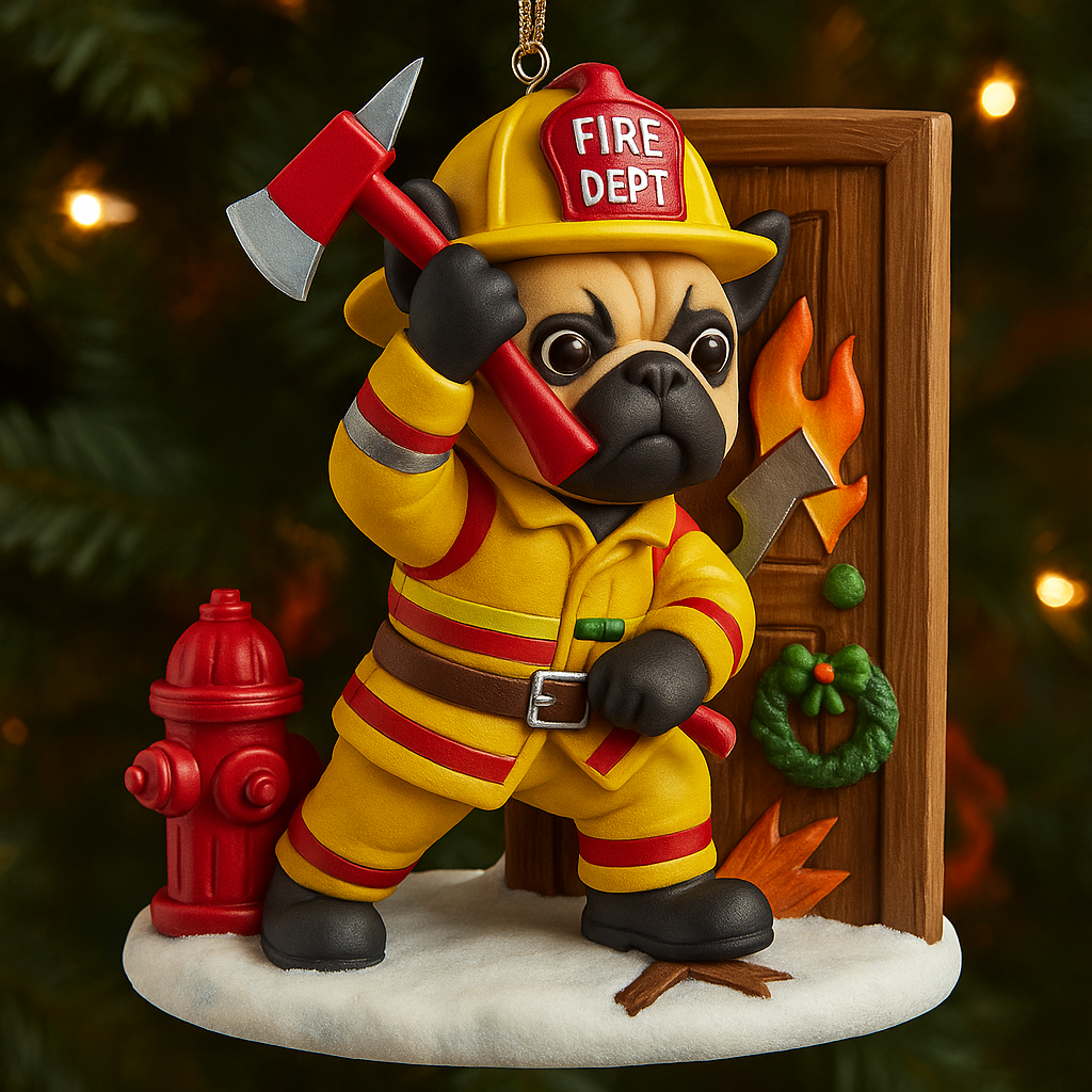 Brave Paws Firefighter Ornament Collection 2025