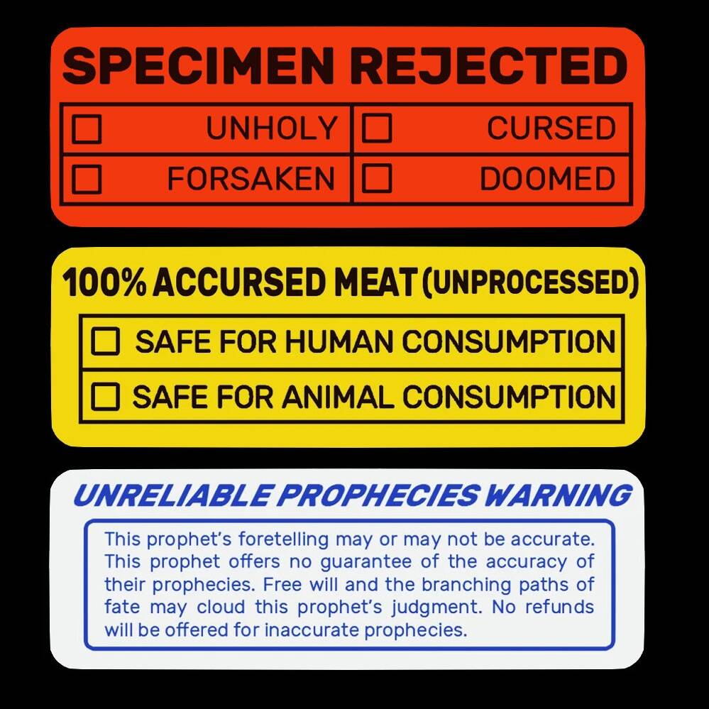 Weirdcore Warning Label Stickers