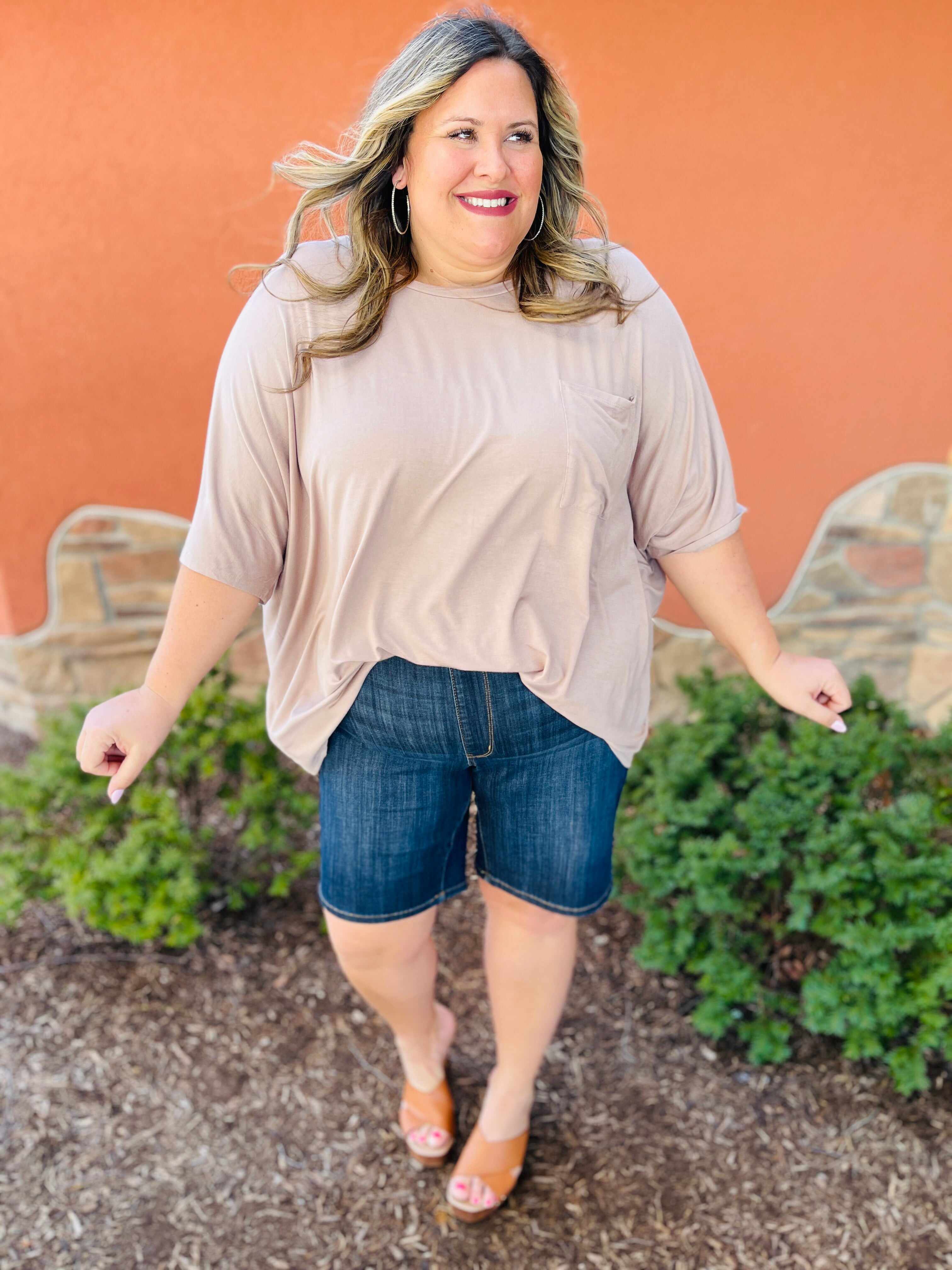 REG/CURVY High Gear Pull On Biker Shorts