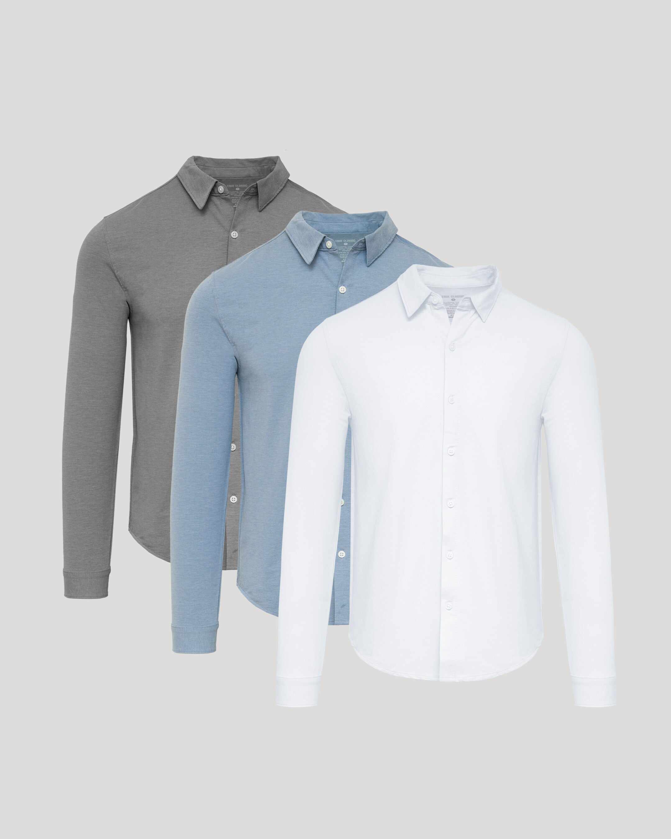 Standard Long Sleeve Modern Knit Oxford 3-Pack