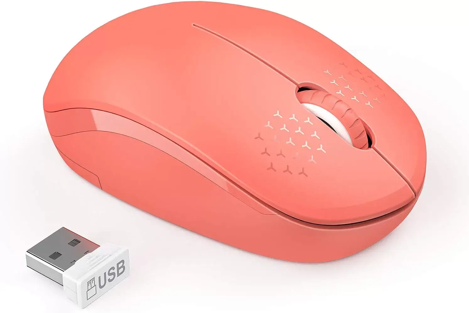 seenda Wireless Mouse, 2.4G Noiseless Mouse with USB Receiver - Portable Computer Mice for PC, Tablet, Laptop with Windows System - Mint Green