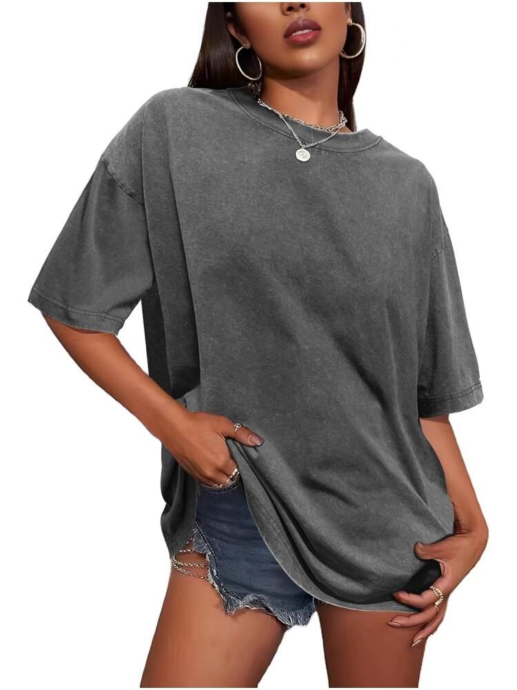 Women's Vintage Baggy Wash Cotton Tees
