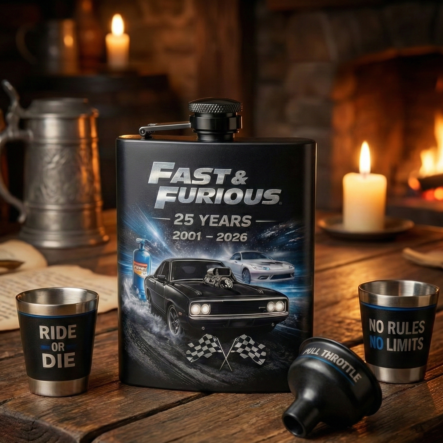 Fast & Furious 25th Anniversary Decanter Gift Set