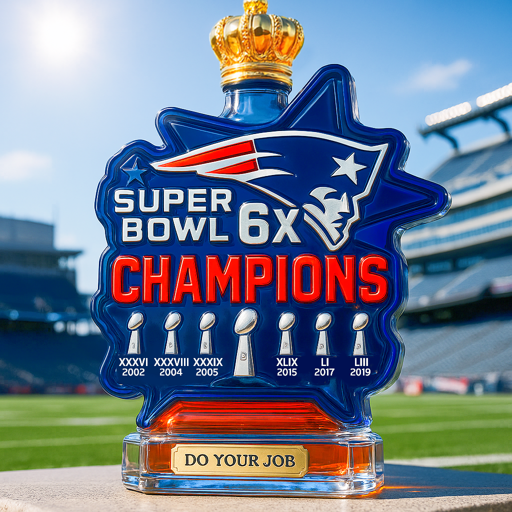 New England Patriots Glory Whiskey Bottle