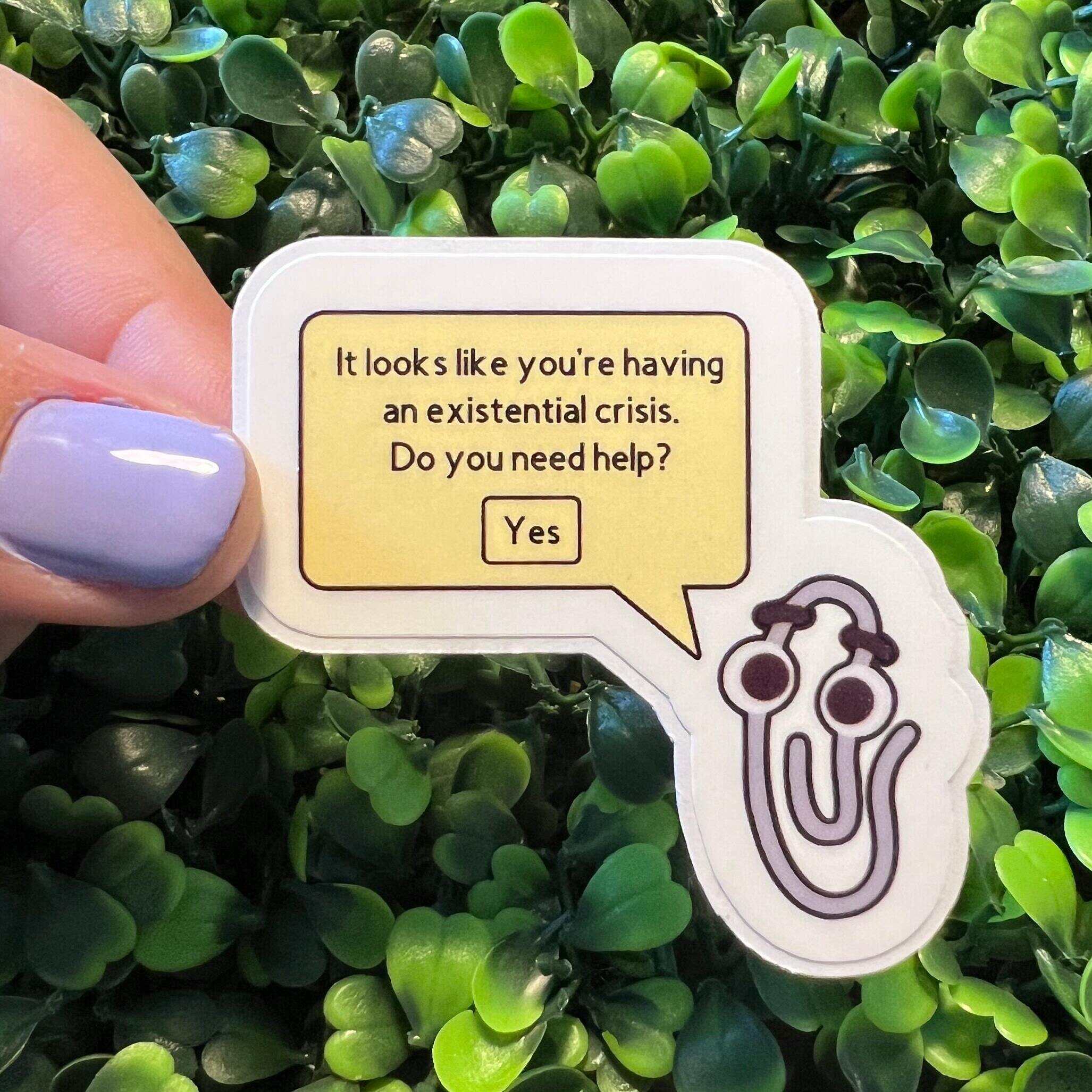 📎Clippy the Paperclip Funny Stickers / WATERPROOF / Easy Peel