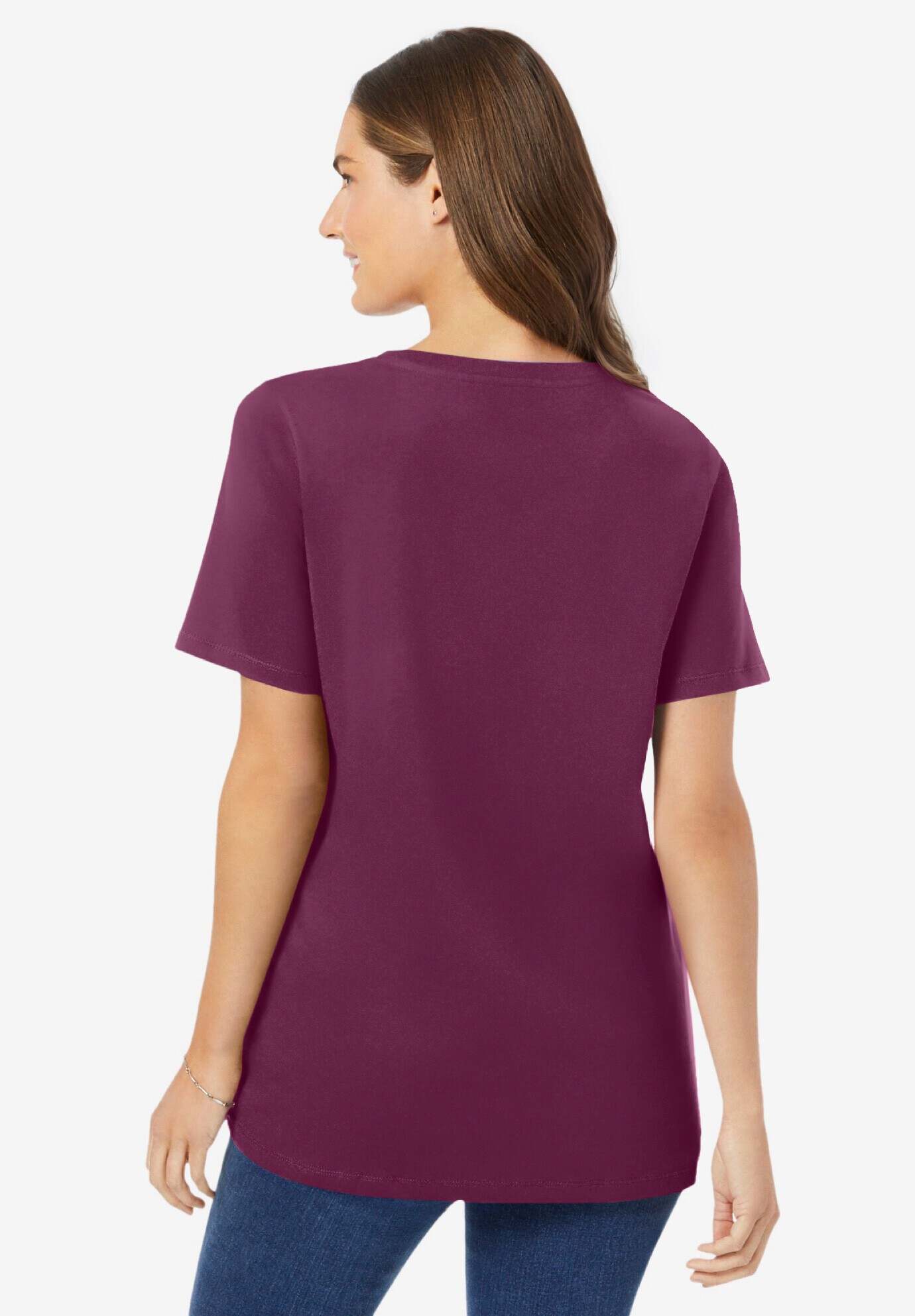 Perfect Short-Sleeve V-Neck Tee