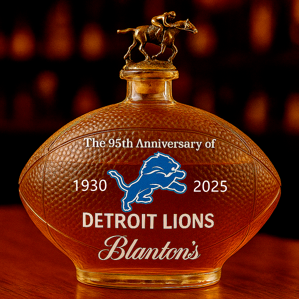 Detroit Lions Whiskey Bottle——95th Anniversary Edition