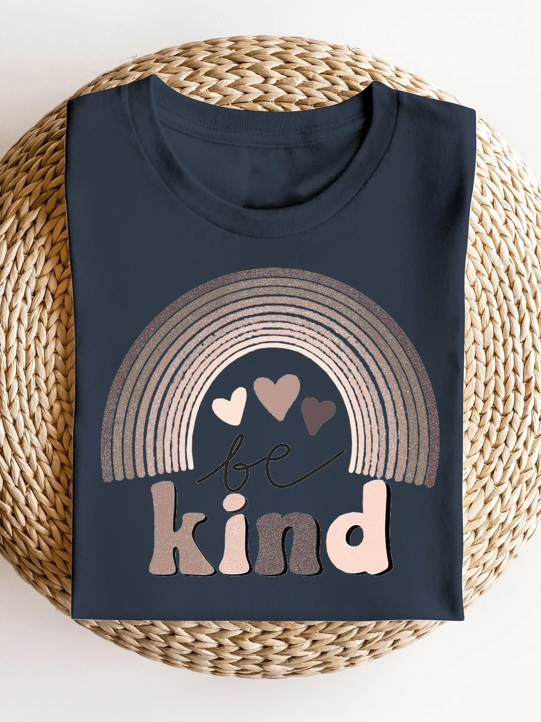 Love Pink Rainbow Be Kind Suicide Prevention Mental Print T-shirt
