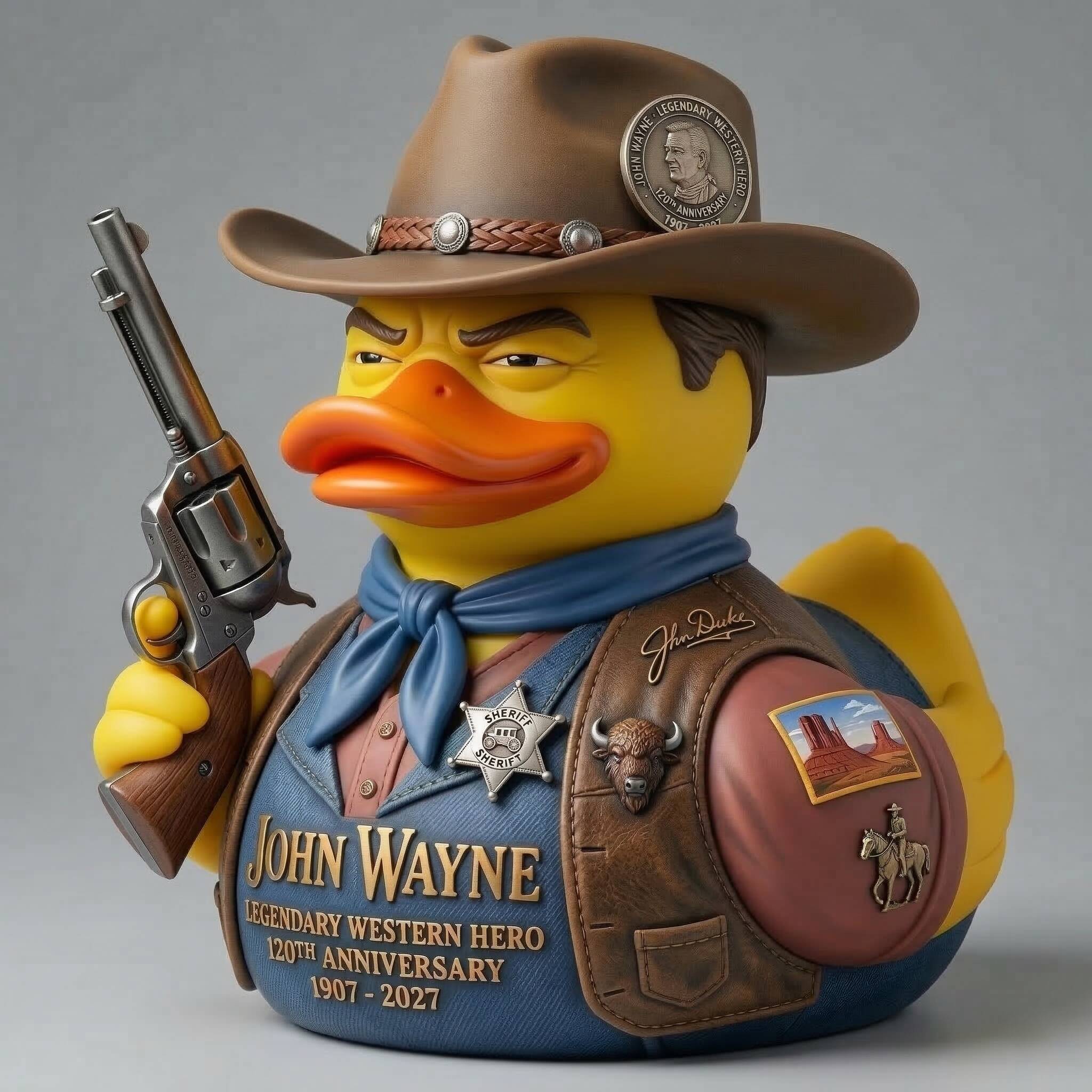 John Wayne 120th Anniversary Legendary Western Hero Collectible Duck