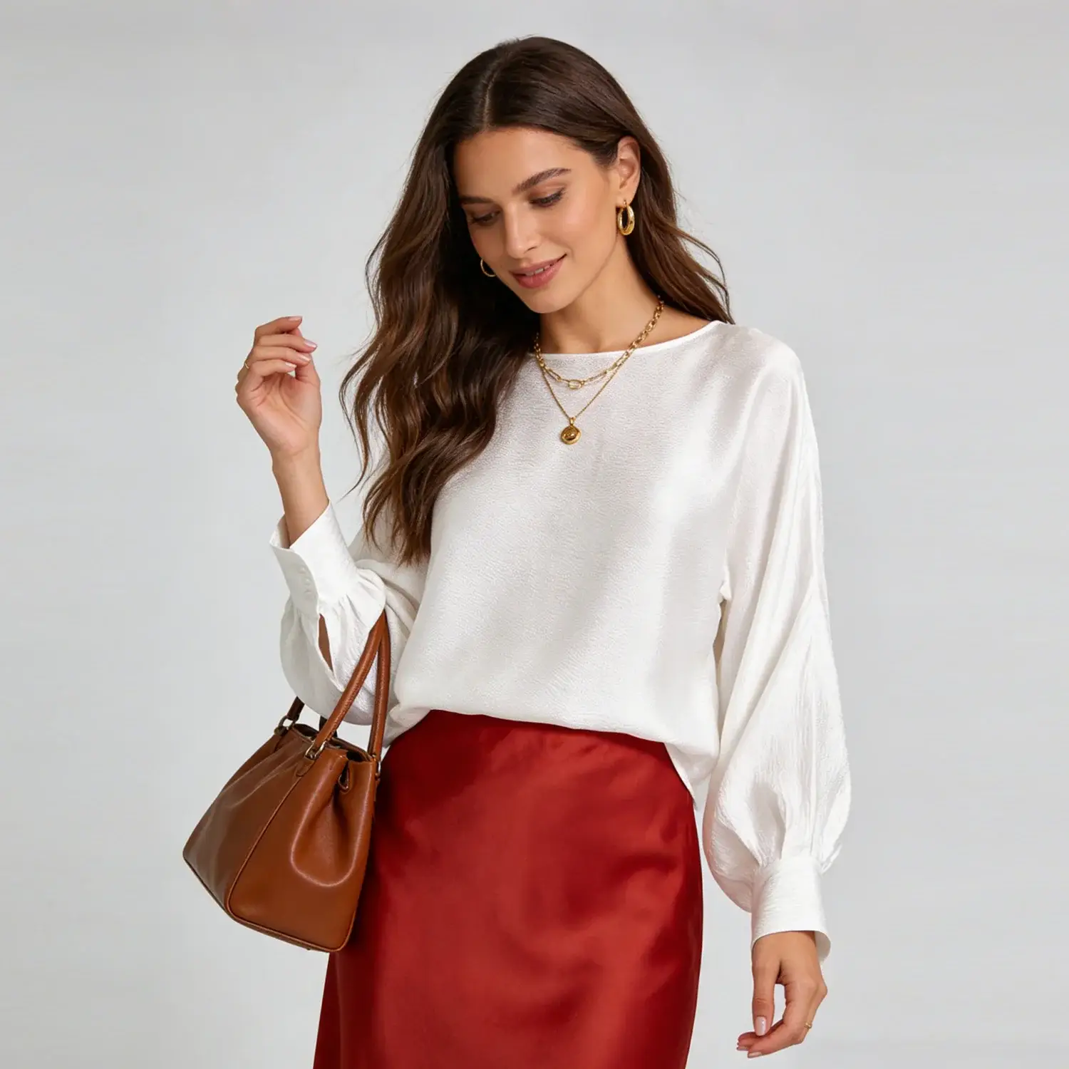 Silk Blouse Lustrous Style