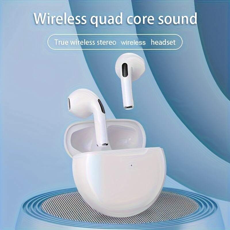 New Pro 6 Tws Waterproof In-Ear Hi-fi Stereo Wireless Earbuds Sports Life Headphones Air Pro 6 Gaming Headset For Iphone Android Ios, Earphones As Gift For Women Kids Children Men Adults