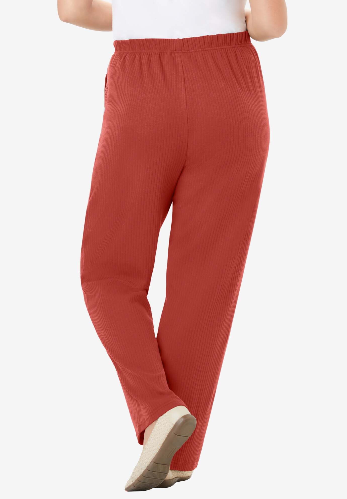 7-Day Knit Ribbed Straight Leg Pant