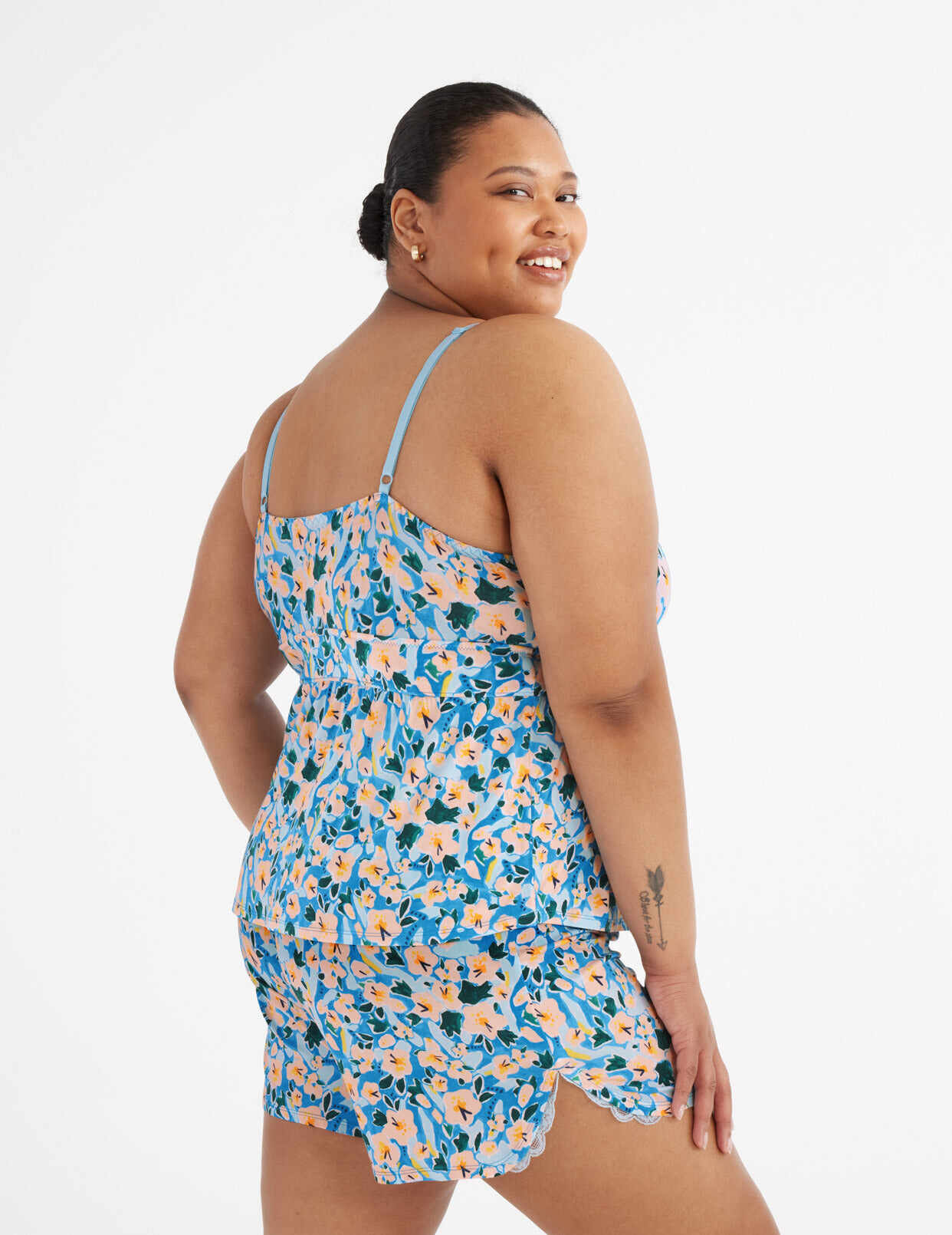 Modal Sleep Set - Lace Trim Cami and Lace Trim Shorts